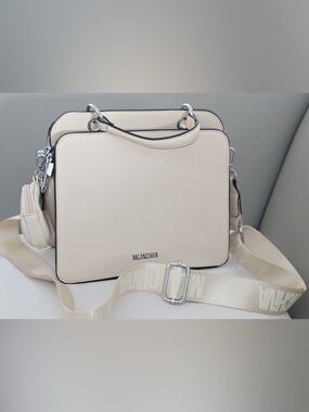 Cream Top-Handle Shoulder Bag